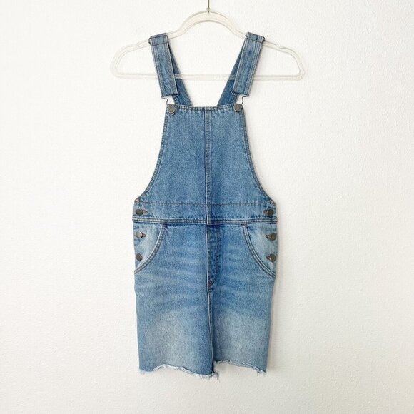 Billabong x Sincerely Jules Fade Away Denim Overalls Dress Womens XS - Picture 2 of 8